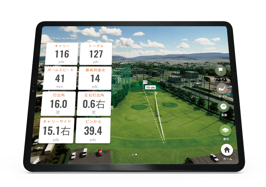 TRACKMANRANGEディスプレイ
